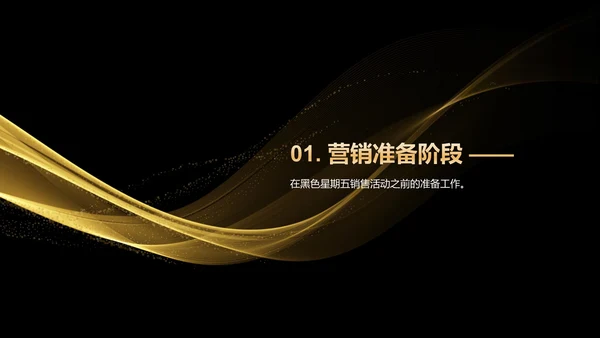 黑金色奢华黑色星期五营销复盘总结会PPT模板