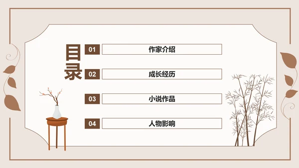 知名现代作家茅盾人物介绍PPT课件模板