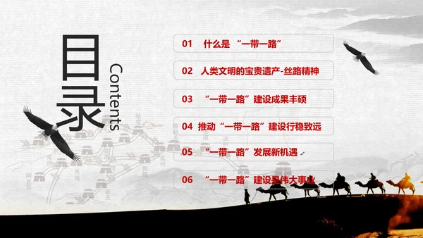 一带一路国际合作高峰论坛丝绸之路PPT模板