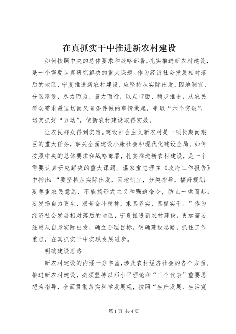 在真抓实干中推进新农村建设 (2).docx