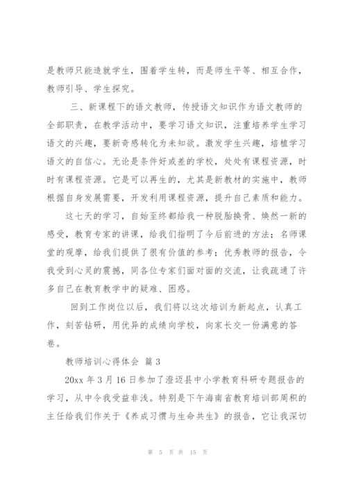 实用的教师培训心得体会范文汇编六篇.docx