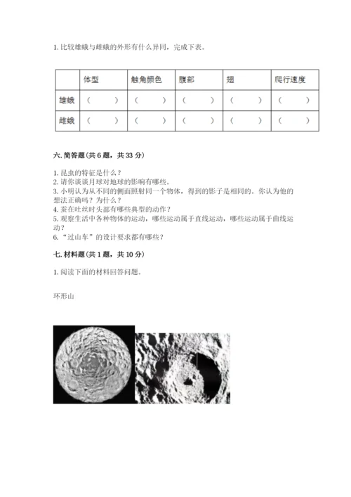 教科版科学三年级下册 期末测试卷精品加答案.docx
