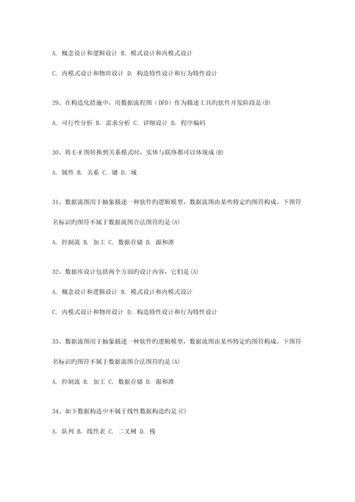 2023年江苏省WORD计算机等级考试二级VB理论考试试题及答案.docx