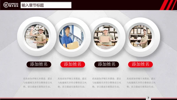 顺丰速运快递通用PPT模板