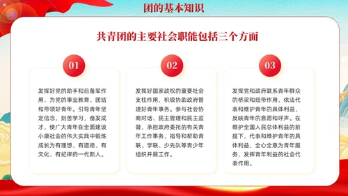 国潮红色党政青年你为什么入团团课PPT模板党建