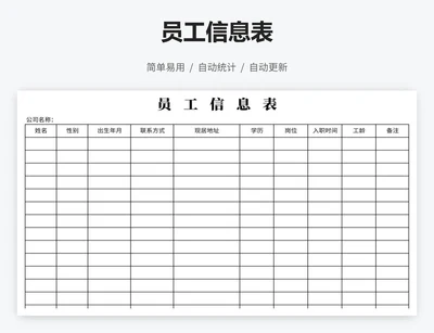 员工信息表