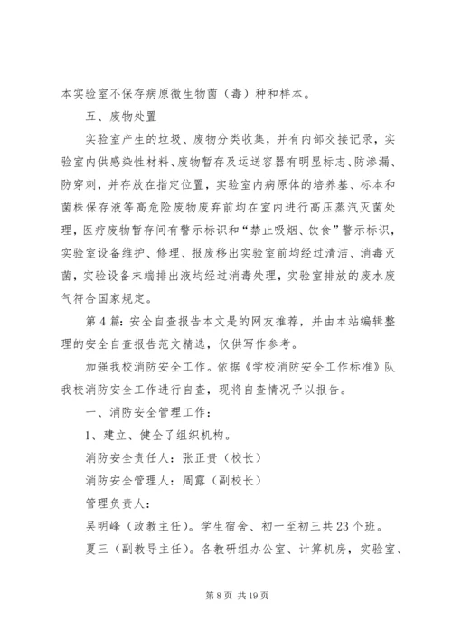安全自查报告（范本8篇）.docx