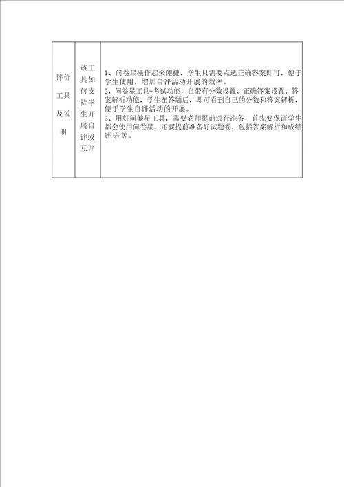 B9《可能性》自评与互评活动的组织评价工具及说明