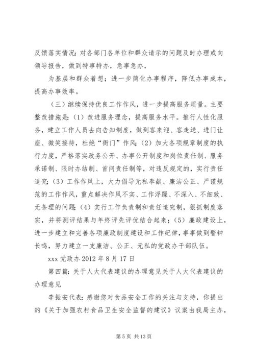 关于人大代表建议意见的回复.docx