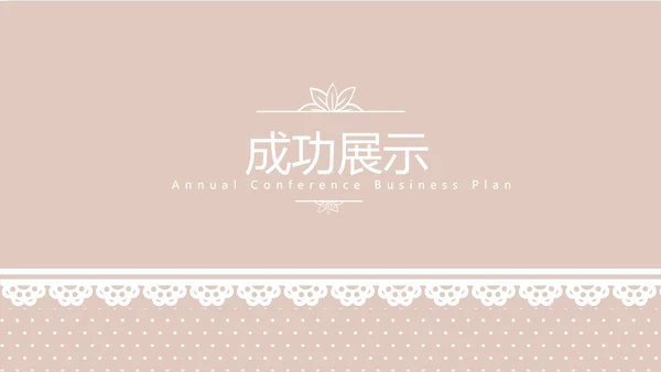 粉色淡雅蕾丝母婴护理用品宣传年年终总结动态PPT