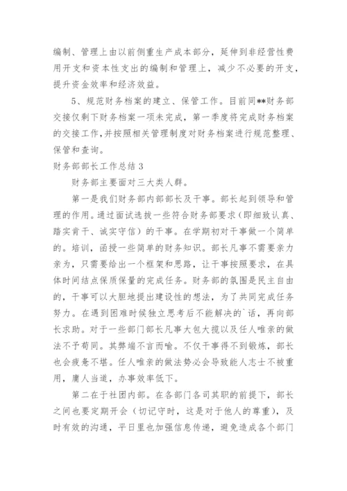 财务部部长工作总结.docx