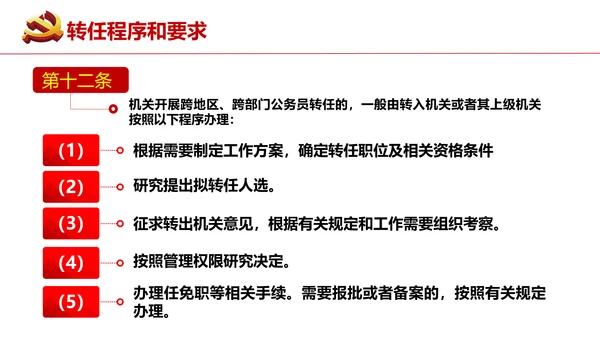 公务员转任规定《公员员法》通用PPT课件模板