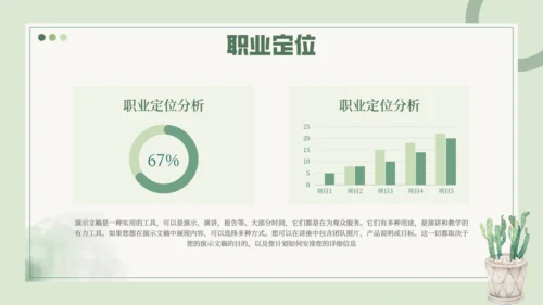 大学生职业规划仙人掌通用PPT模板