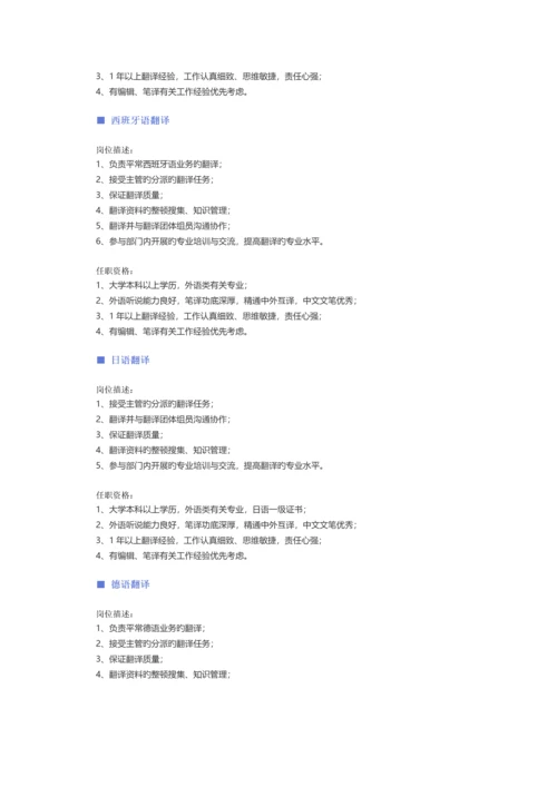 翻译职位说明书.docx