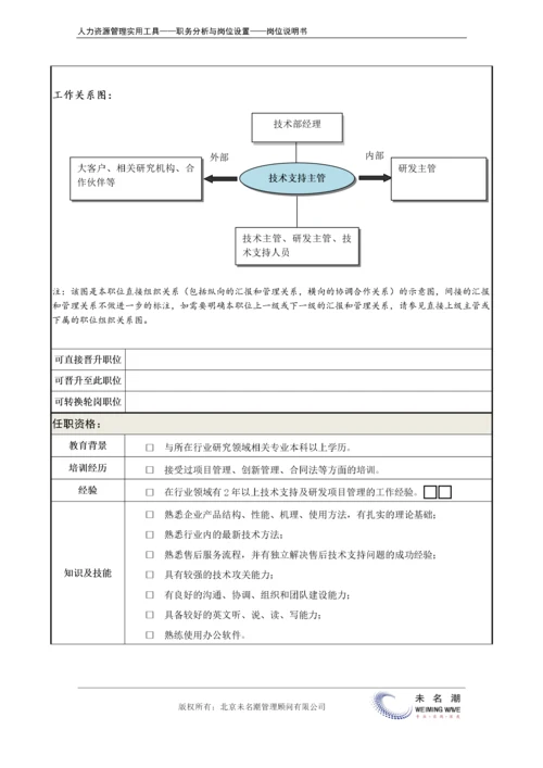 岗位说明书：技术支持主管.docx