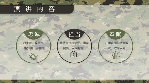 迷彩风部队军事训练汇报动态PPT模板
