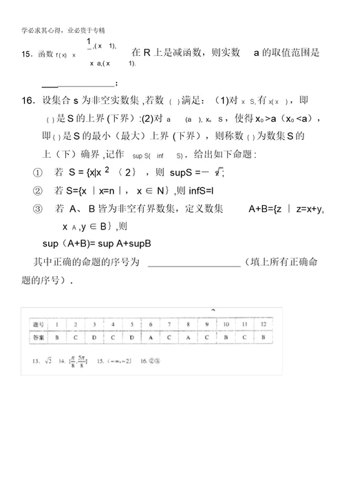 2014届高三数学二轮双基掌握《选择填空题》(新题 典题)16