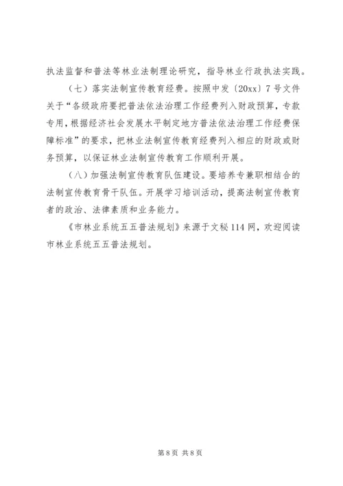 市林业系统五五普法规划 (2).docx