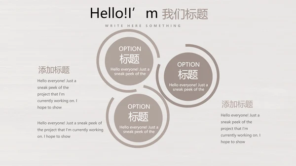 时尚木纹装饰公司通用PPT动态模板