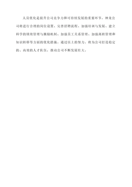 神龙公司人员优化方案