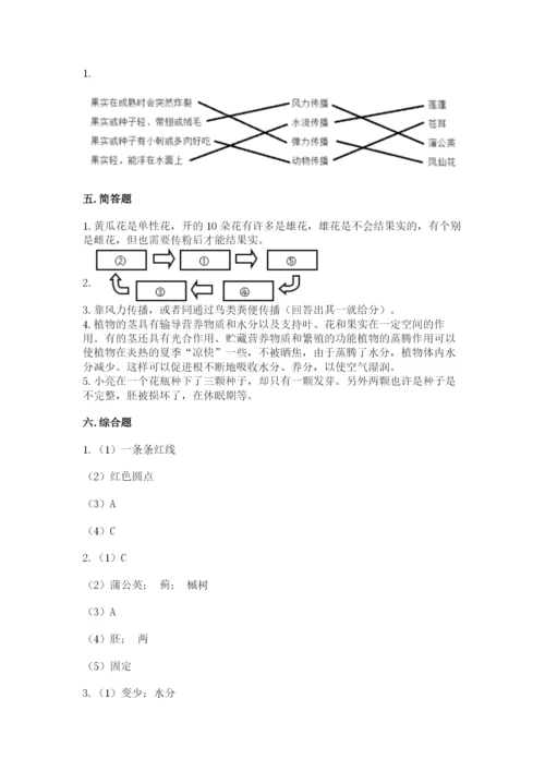 教科版科学四年级下册第一单元《植物的生长变化》测试卷精品【含答案】.docx