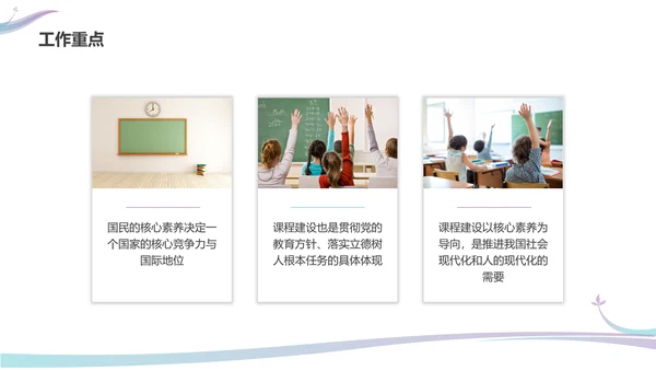 彩色水彩简约商务新课标解读培训PPT课件