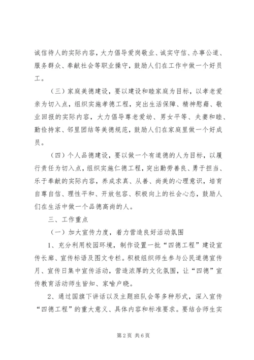 西林小学四德工程实施方案.docx