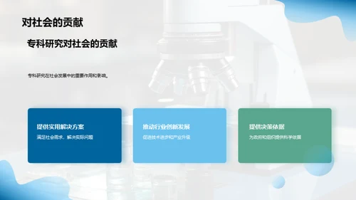探索专科研究之路
