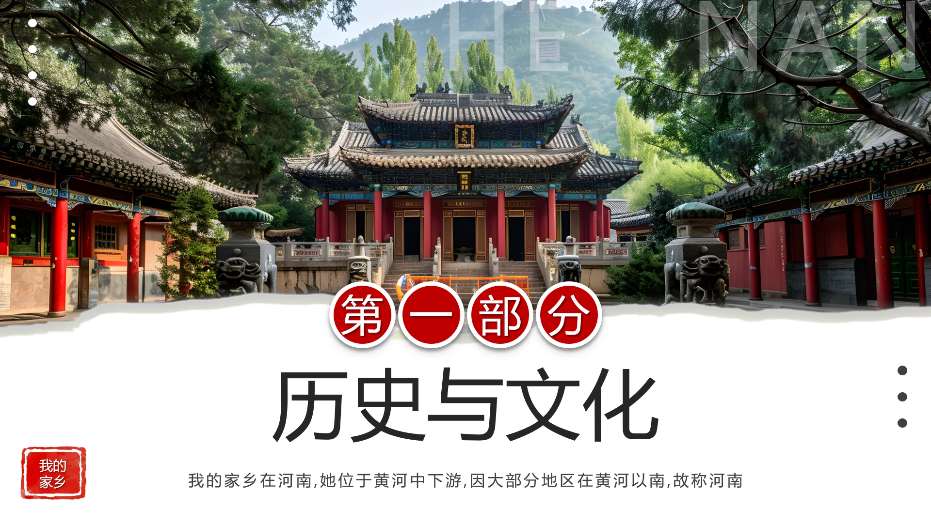 我的家乡宣传河南过渡页