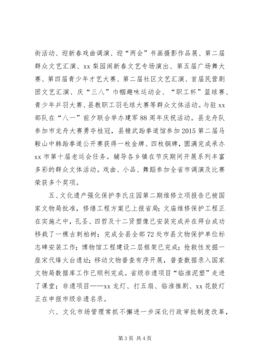 乡镇文体局年度工作总结及工作打算.docx