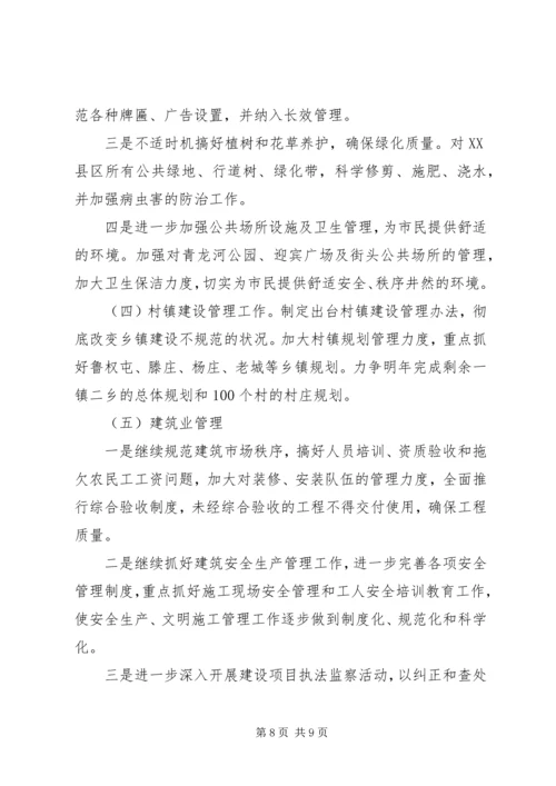 建委XX年工作情况及XX年工作计划汇报.docx