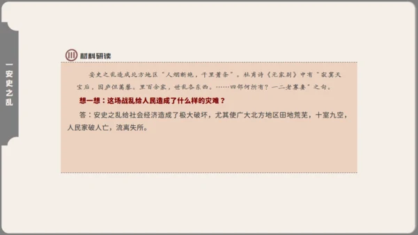 初中历史安史之乱与唐朝衰亡通用PPT模板