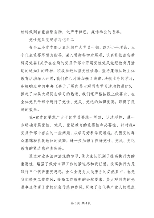 党性党风党纪学习记录.docx