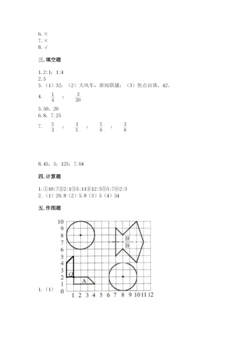 人教版六年级上册数学期末测试卷含答案【完整版】.docx