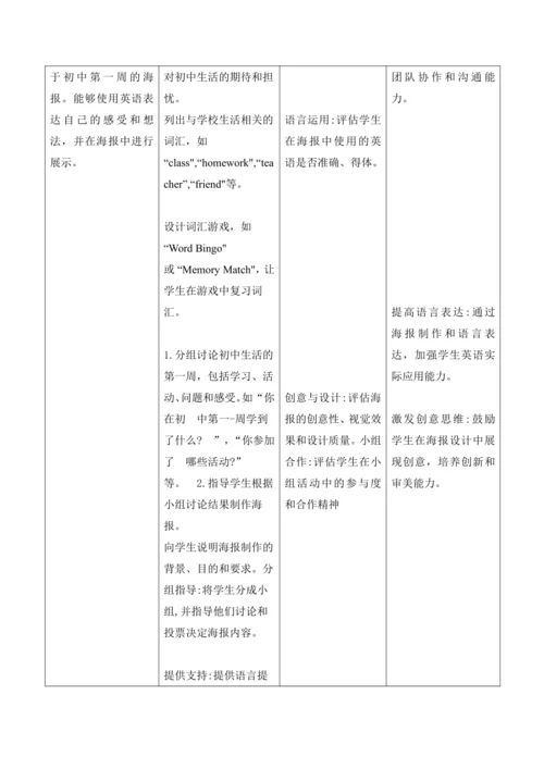 【新课标新教材】Unit 1 A new start大单元教学设计 第四课时 Presentatio