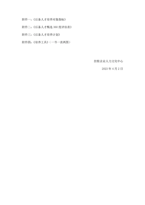 子公司后备人才梯队培养实施方案.docx