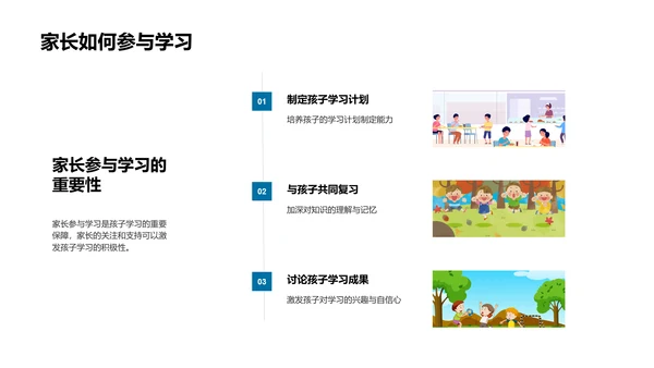 新学期家校教育合作PPT模板