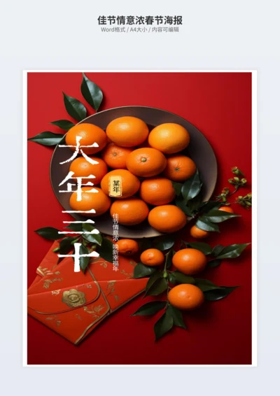 佳节情意浓春节海报
