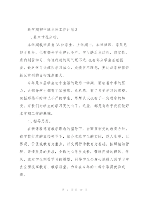 新学期初中班主任工作计划10篇.docx