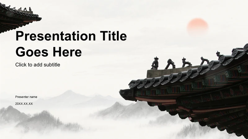 灰色复古风家乡旅游资源介绍PPT主题