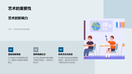 生活中的艺术应用PPT模板