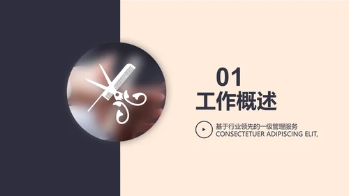 创意时尚美发教学工作总结动态PPT