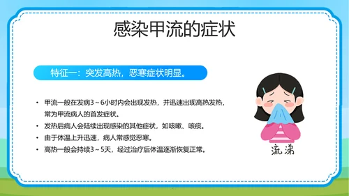 预防甲型流感病毒医学知识PPT模板