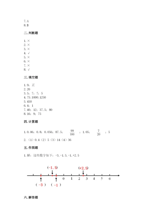 六年级下册数学期末测试卷附参考答案（模拟题）.docx