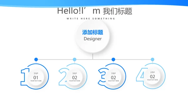 蓝色简约主治医师述职报告动态PPT封含PS