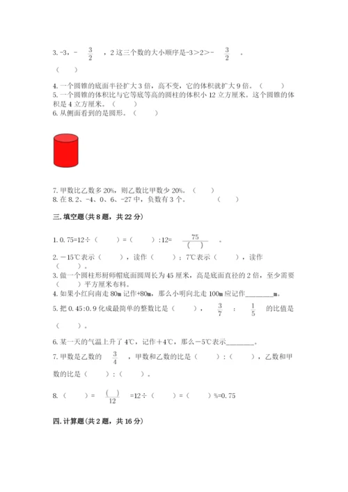 人教版六年级下册数学期末测试卷含答案解析.docx