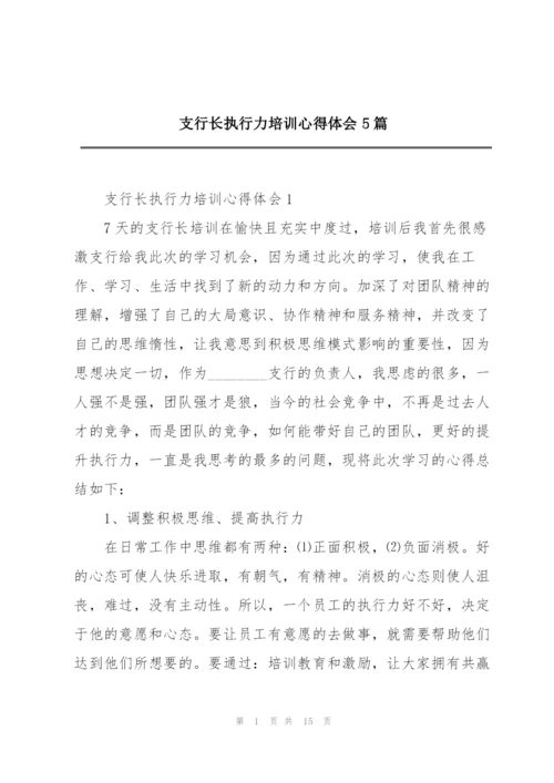 支行长执行力培训心得体会5篇.docx