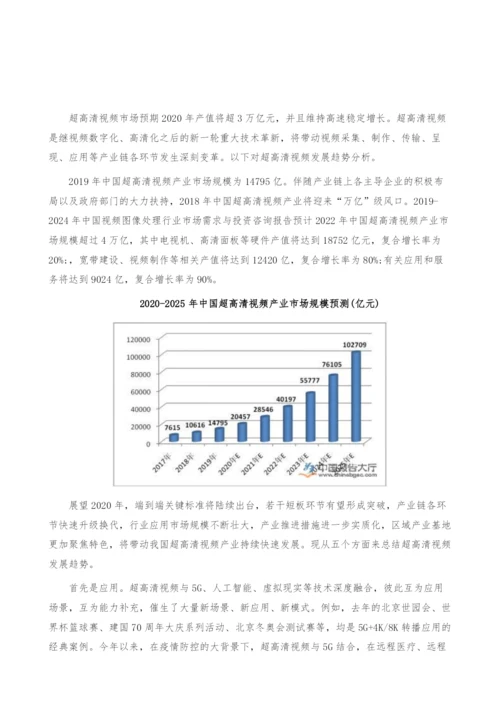 超高清视频发展趋势分析-产业报告.docx