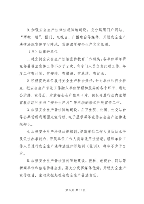 镇安全生产法律八进活动实施方案.docx