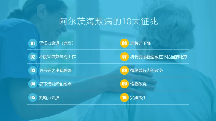 阿尔茨海默症科普通用PPT模板